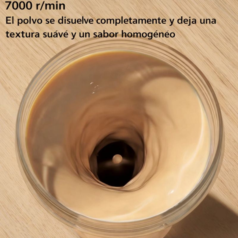 Shaker Eléctrico Pro: Vaso Batidor Automático de Alta Potencia para Proteína y Suplementos. Mezcladora Portátil Recargable USB, Sin Grumos, Diseño Deportivo.