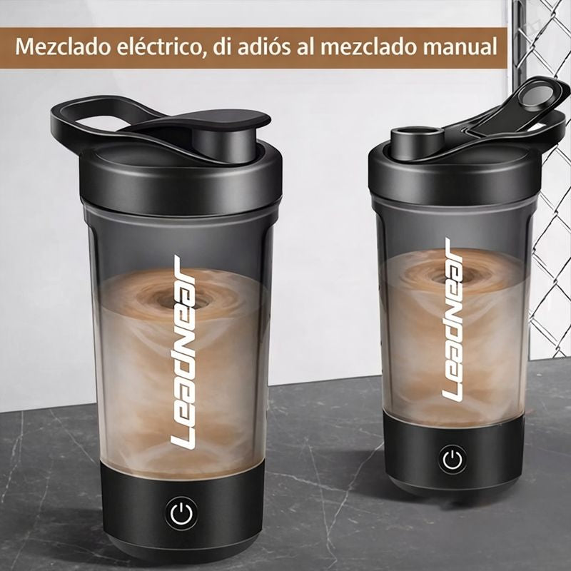 Shaker Eléctrico Pro: Vaso Batidor Automático de Alta Potencia para Proteína y Suplementos. Mezcladora Portátil Recargable USB, Sin Grumos, Diseño Deportivo.